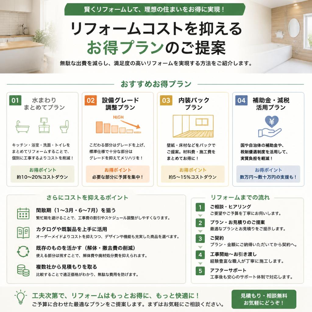 お得なリフォームプランのご紹介